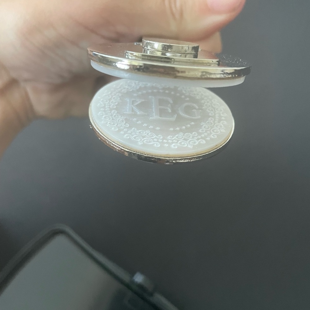 Silver Monogram “KEG” paper embosser